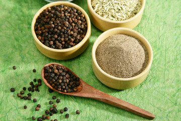 Kali Mirch or Black Pepper Powder, Indian Spice