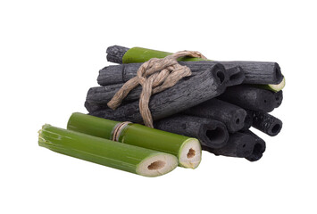 bamboo charcoal isolated on transparent png