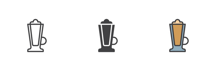 Frappe drink different style icon set