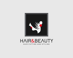 Hair Salon Logo Design Vector Template. Beauty salon logo design template