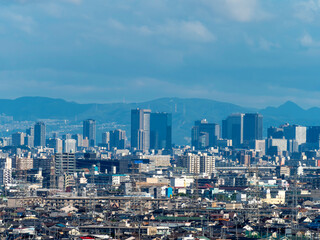 高台から眺める都市の風景
