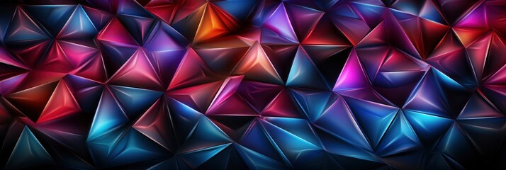 Seamless Pattern Holographic Triangles On Black , Banner Image For Website, Background abstract , Desktop Wallpaper