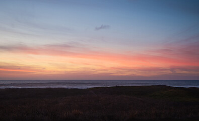 Sunset on the california coast 