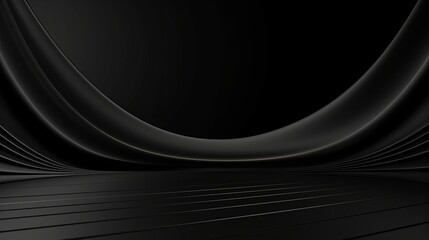Elegant Abstract Background with Flowing Black Lines
