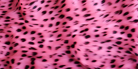 Close Up of Pink Leopard Fur Print Background Animation