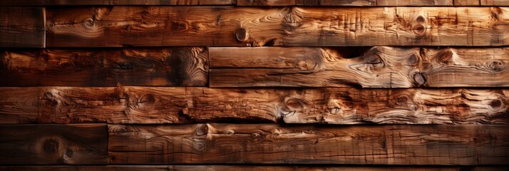 Panorama Vintage Brown Wood Wall Pattern , Banner Image For Website, Background abstract , Desktop Wallpaper