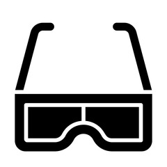 Stereoscopic glasses, 3D eyewear, three dimensional spectacles, 3D viewers, 3D goggles icon and easy to edit.