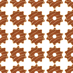 Obraz premium Pattern homemade cookie different taste in pastry biscuit