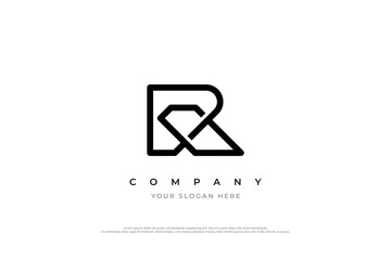 Initial Letter R Diamond Logo Design Vector