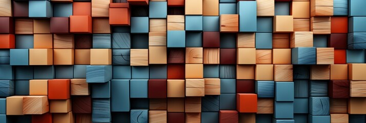 Decoration Wooden Blocks Paneling Pattern Seamles , Banner Image For Website, Background abstract , Desktop Wallpaper