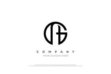 Simple Letter AG Logo or GA Monogram Logo Design Vector