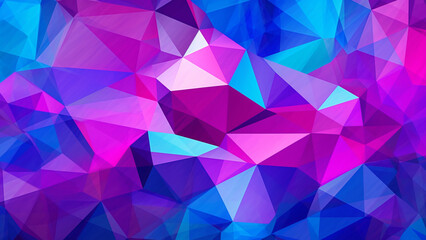Fototapeta premium Vibrant Sapphire Blue and Fuchsia Geometric Mosaic Design