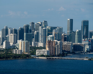 Naklejka premium Miami Skyline from the Bay View