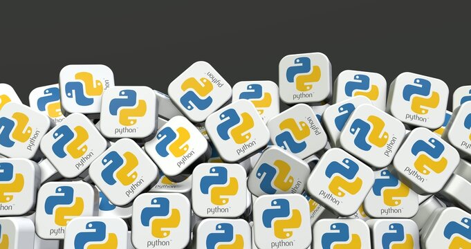 python, Social Media Logos Visual Presentation - Background Design
