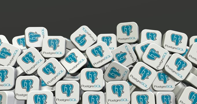 postgresql, Social Media Logos Visual Presentation - Background Design
