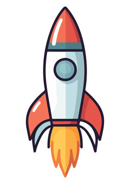 Colorful space rocket vector editable, print ready.eps,cricut file,cut file,clip art