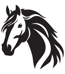 Black Horse Silhouette vector,eps file,cricut,print ready,editable,