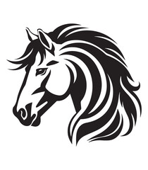 Black Horse Silhouette vector,eps file,cricut,print ready,editable,