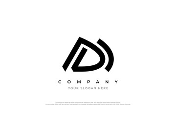 Letter DM Logo or MD Monogram Logo Design - obrazy, fototapety, plakaty