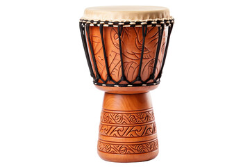 Djembe Solo Isolated on transparent background. Generative Ai