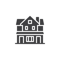 Farmhouse home vector icon
