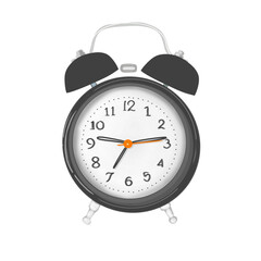 a mini black alarm clock, timekeeping design