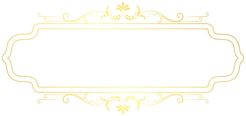 Vintage message frame rococo baroque gold color
