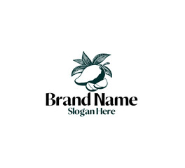 mango logo template vintage vector