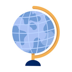 Vector illustration of a globe on a training stand