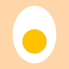 Vector sunny side up fried egg graphic illustration