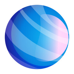 Vector space elements including planet on white