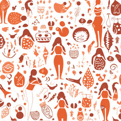 Hand drawn simple elements set. Sketch underlines, icons, emphasis, Hand drawn like kids Mother life pattern design for print including different elements of love and baby flower and kids