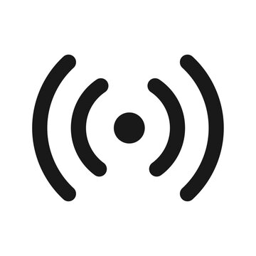 Vector wireless network symbol, wifi abstract vector icon