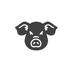 Swine head vector icon