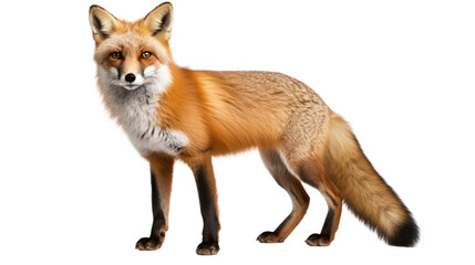 A fox on the transparent background