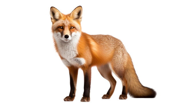 A fox on the transparent background