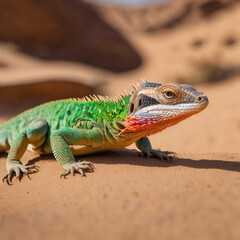 Fototapeta premium lizard in a desert