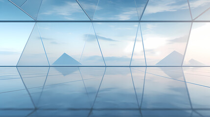 Fototapeta premium Subtle textured floor, broad horizon, product commercial photography background, PPT background, 3D rendering, car display scene