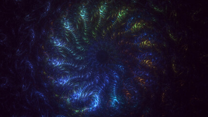 3D rendering abstract viral shape fractal background