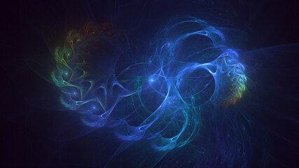 3D rendering abstract viral shape fractal background