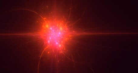 3D rendering abstract viral shape fractal background