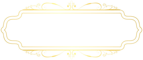 Vintage message frame rococo baroque gold color
