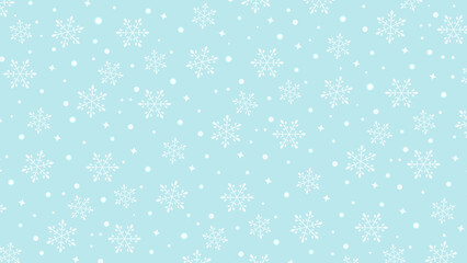 雪の結晶のパターン背景　素材　シンプル　16:9