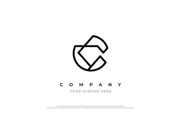 Elegant Diamond Letter C Logo Design - obrazy, fototapety, plakaty