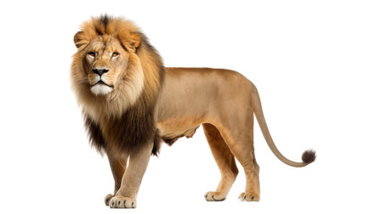 A lion on the transparent background