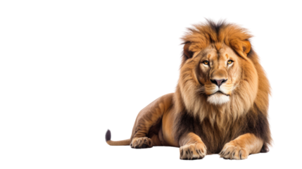 A lion on the transparent background