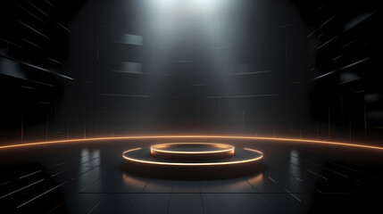 Blank space, podium, stage, product commercial photography background, PPT background, 3D rendering, product cosmetics display