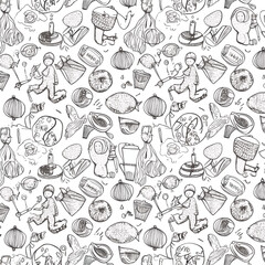 Hand drawn simple elements set. Sketch underlines, icons, emphasis, Hand drawn like kids Mother life pattern design for print including different elements of love and baby flower and kids