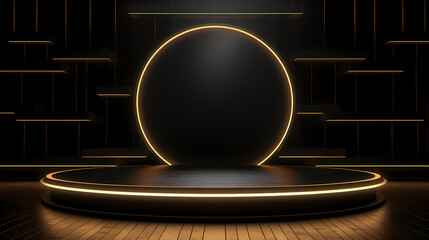 Blank space, podium, stage, product commercial photography background, PPT background, 3D rendering, product cosmetics display