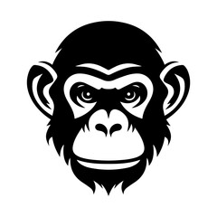 Monkey head vector logo